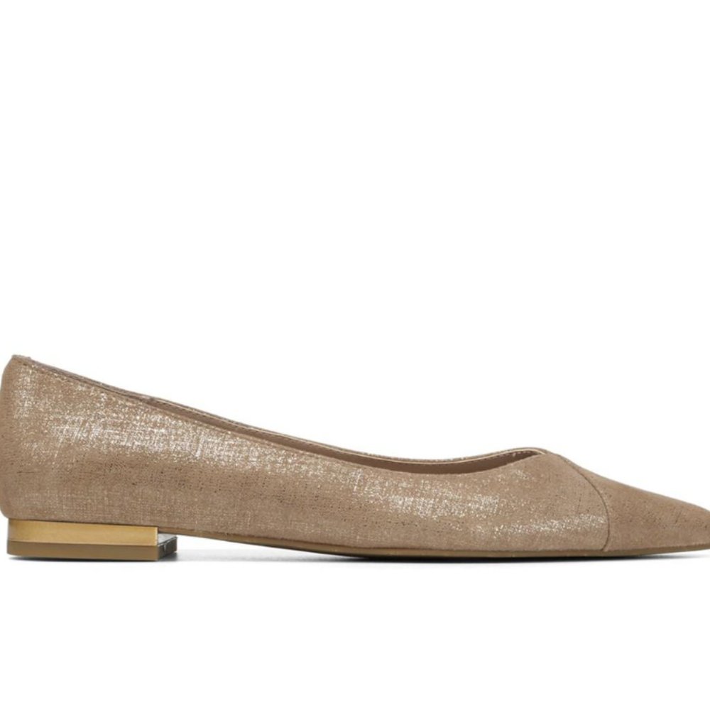 Donald Pliner Palma Skimmer Flats Nude Leather - Picture 2 of 2